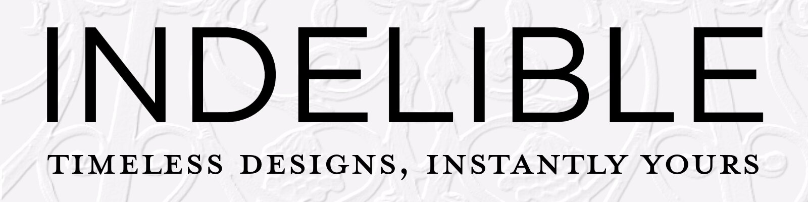INDELIBLE Etsy storefront cover with wordmark and tagline
